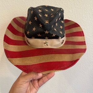Vintage American Flag Cowboy Hat